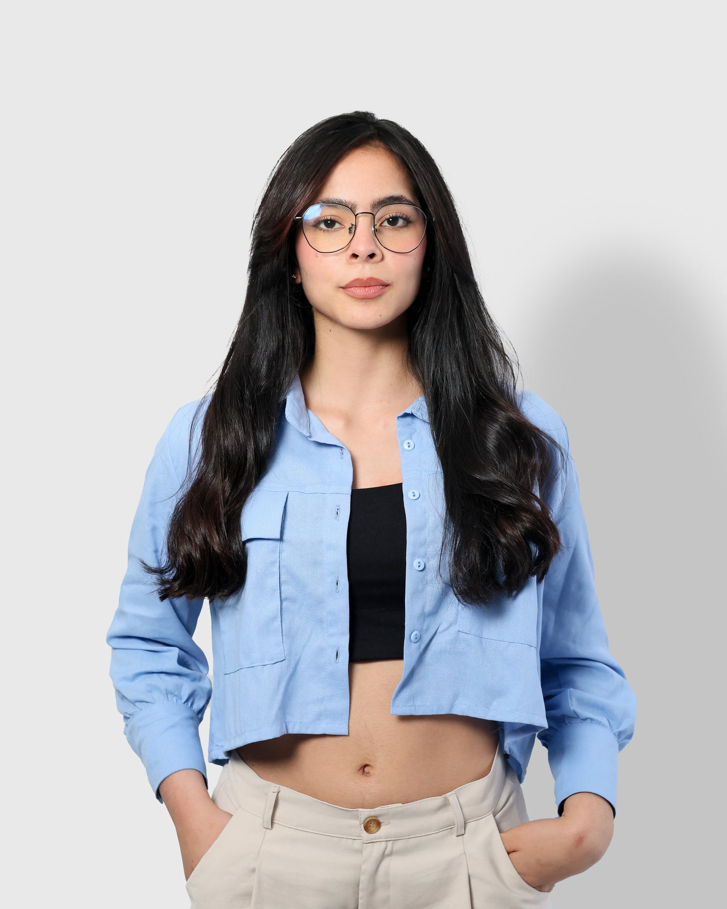 Camisa Azul "Ivy "