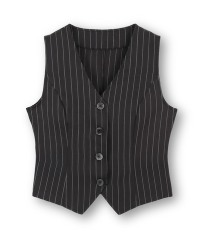 Chaleco Negro con rayas "Muse"