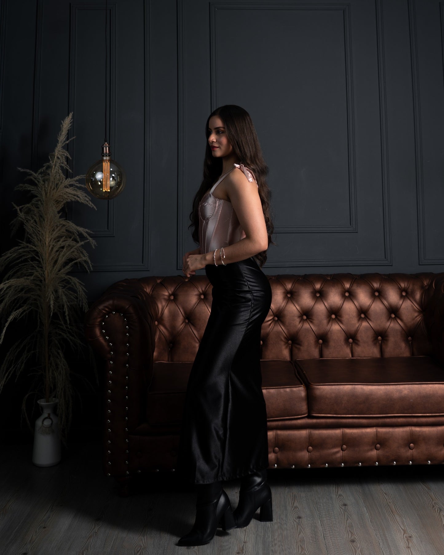 Falda Negra Satin