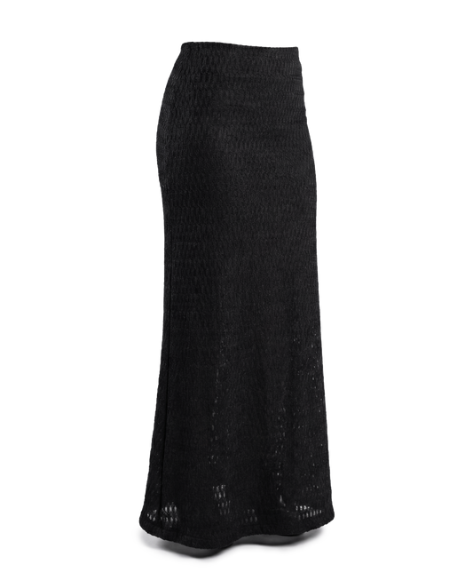 Falda Negra Texturizada Dakota