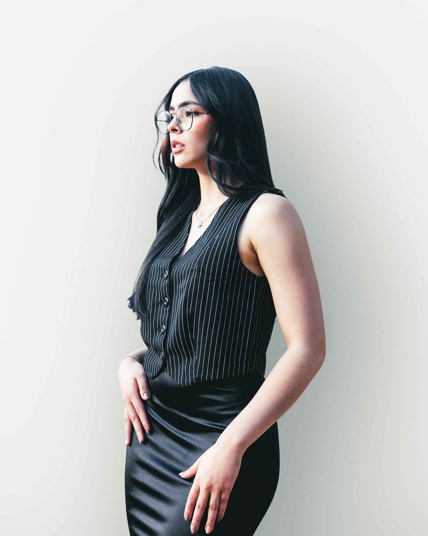 Chaleco Negro con rayas "Muse"