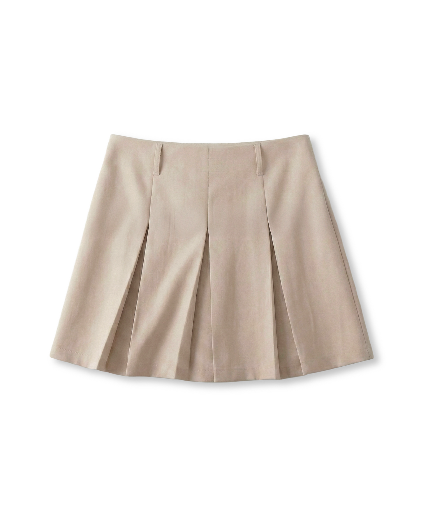 Falda Tableada Tipo Colegial Beige